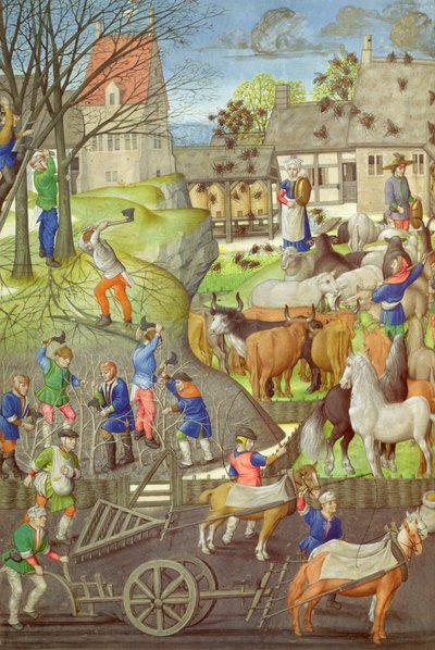 Ms 311, fol.41v Illustration zu den Georgica von Vergil, um 1500 von Master of the Prayer Books